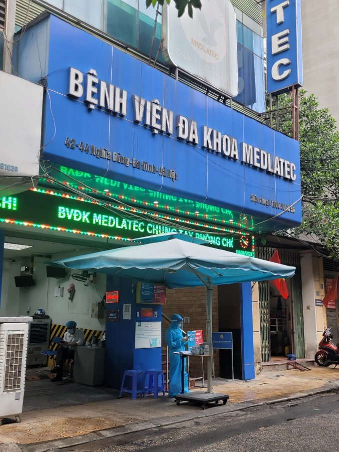 Bệnh viện đa khoa Medlatec tại số 42-44 Nghĩa Dũng, Ba Đình, Hà Nội.