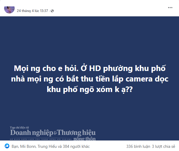 Câu hỏi của tài khoản L.Đ trên Facebook