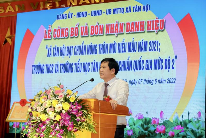 Đồng chí Lê Văn Thìn- Phó Bí thư Thường trực Huyện ủy, Chủ tịch HĐND huyện phát biểu chỉ đạo.