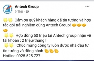 Hợp đồng soạn sẵn của Công ty Cổ phần đầu tư Antech Group tiềm ẩn nhiều rủi ro cho nhà đầu tư