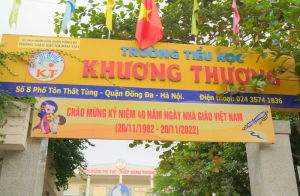 Trường Tiểu học Khương Thượng (Hà Nội) chào mừng kỷ niệm 40 năm ngày Nhà giáo Việt Nam 20/11