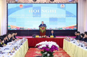 Thủ tướng Phạm Minh Chính chủ trì Hội nghị đánh giá kết quả thực hiện Quy chế về mối quan hệ công tác giữa Chính phủ và Tổng Liên đoàn Lao động Việt Nam