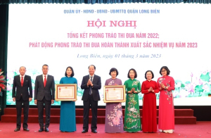 Quận Long Biên phát động phong trào thi đua năm 2023
