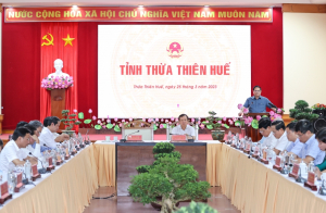  Thủ tướng Phạm Minh Chính và đoàn công tác làm việc với Ban Thường vụ Tỉnh ủy Thừa Thiên Huế