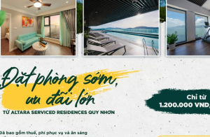 Đặt phòng sớm nhận ưu đãi lớn tại khách sạn căn hộ hạng sang bên biển Quy Nhơn