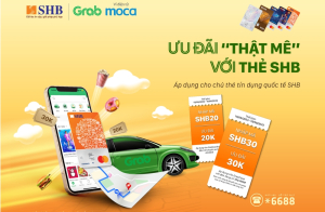 SHB tặng hàng chục ngàn mã ưu đãi Grab dành cho chủ thẻ tín dụng