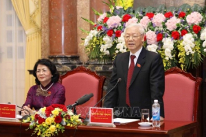 Tổng Bí thư, Chủ tịch nước Nguyễn Phú Trọng làm việc với Văn phòng Chủ tịch nước