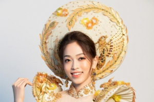 Á hậu Phương Nga đẹp rực rỡ với trang phục dân tộc tại Miss Grand