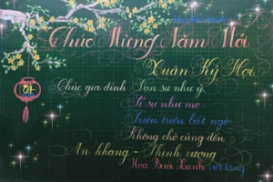 Bay bướm nét khai phấn, khai bút đầu năm của các thầy cô