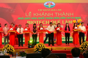 Vĩnh Phúc: Cắt băng khánh thành và đưa vào hoạt động nhà máy sản xuất phân bón hữu cơ vi sinh Quế Lâm Biotech
