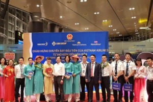 Cảng hàng không quốc tế Vân Đồn đón chuyến bay quốc tế đầu tiên từ Incheon (Hàn Quốc)​