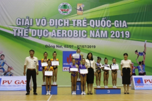 Giải vô địch trẻ quốc gia Thể dục Aerobic năm 2019 quy tụ trên 120 vận động viên trẻ