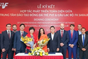 PVF & CLB FK Sarajevo ký thỏa thuận hợp tác phát triển toàn diện