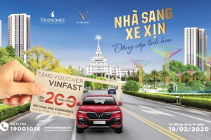 Mua nhà Vinhomes tặng voucher xe Vinfast  lên tới 200 triệu 
