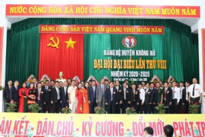 Đại hội Đại biểu Đảng bộ huyện Krông Nô lần thứ VIII nhiệm kỳ 2020 - 2025  diễn ra thành công tốt đẹp