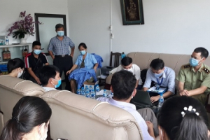 Kiểm tra đột xuất việc chấp hành quy định pháp luật về ATTP đối với HTX Tâm Đức