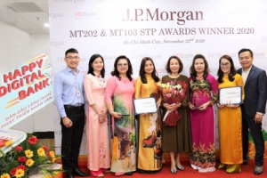 HDBank nhận Giải thưởng Chất lượng Thanh toán quốc tế xuất sắc 3 năm liên tiếp