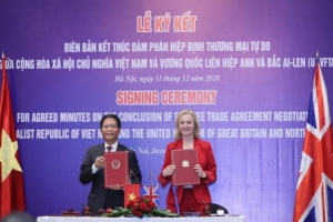 Bộ trưởng Trần Tuấn Anh: Hiệp định thương mại tự do với Vương quốc Anh sẽ được kí vào đầu năm 2021