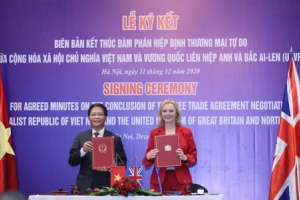 Hiệp định UKVFTA sẽ có hiệu lực từ 1/5