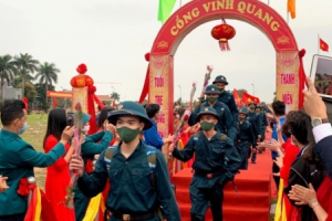 Hôm nay (16/2), 4.370 thanh niên Thủ đô lên đường nhập ngũ 