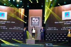 PV GAS lần thứ 10 liên tiếp nhận Vinh danh của Forbes “Top50 Công ty niêm yết tốt nhất Việt Nam năm 2022” – “Top 5 Doanh thu và Lợi nhuận”