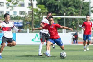 Bán kết: Trận đấu giữa FC Viglacera Yên Mỹ và FC Quốc Oai