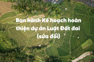 Ban hành Kế hoạch hoàn thiện dự án Luật Đất đai (sửa đổi)