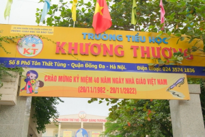Trường Tiểu học Khương Thượng (Hà Nội) chào mừng kỷ niệm 40 năm ngày Nhà giáo Việt Nam 20/11
