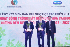 Cùng Chính phủ thực hiện mục tiêu Net Zero 2050, Vinamilk tiếp tục hành trình trồng cây xanh