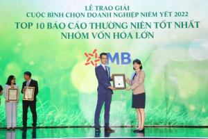 MB vào top 10 doanh nghiêp niêm yết có báo cáo thường niên xuất sắc nhất