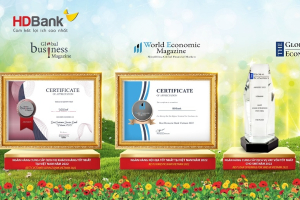 HDBank "thắng lớn" 4 giải thưởng quốc tế về chất lượng dịch vụ