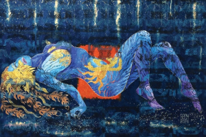 Mây ngỏ: Tranh lụa của Phan Minh Bạch