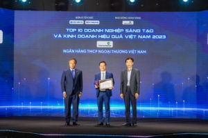 Vietcombank dẫn đầu Top 10 ngân hàng sáng tạo và kinh doanh hiệu quả năm 2023