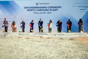 VinFast chính thức khởi công dự án nhà máy sản xuất xe điện tại Bắc Carolina