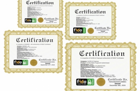Khoá xác thực mạnh sinh trắc học của Vingroup được cấp chứng chỉ FIDO2