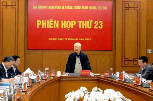 Ban Chỉ đạo Trung ương về phòng, chống tham nhũng, tiêu cực họp phiên thứ 23 