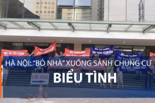 Hà Nội: “Bỏ nhà” xuống sảnh chung cư biểu tình | VTC1
