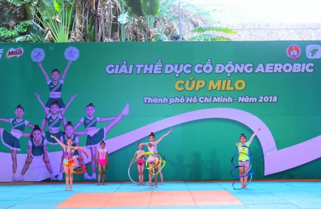 93 đội tranh tài tại Giải Thể dục cổ động Aerobic 2018