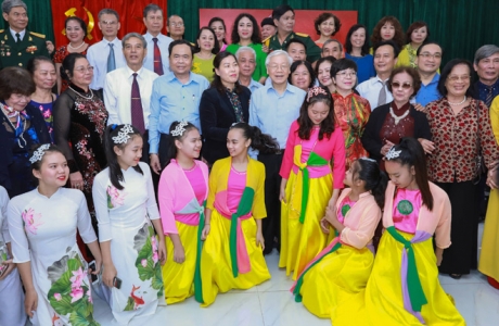 Tổng Bí thư, Chủ tịch nước dự Ngày hội đại đoàn kết tại nơi cư trú