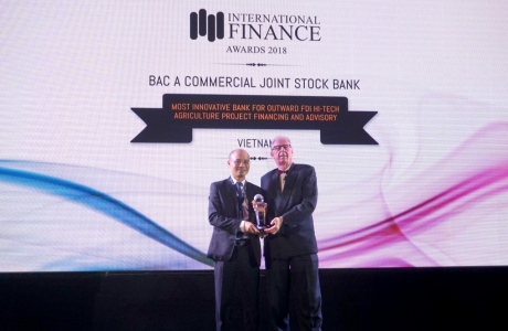 BAC A BANK nhận giải thưởng quốc tế về đầu tư nông nghiệp sạch ở nước ngoài