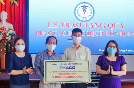 THACO tài trợ 11 tỷ đồng thiết bị vật phẩm y tế cho 3 tỉnh miền Trung