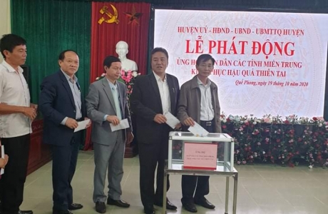 Chính quyền và nhân dân huyện Quế Phong: Hướng tới đồng bào Miền Trung ruột thịt