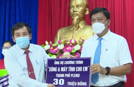 Gia Lai: Thành viên Hiệp hội Doanh nghiệp tỉnh ủng hộ Chương trình “Sóng và máy tính cho em”