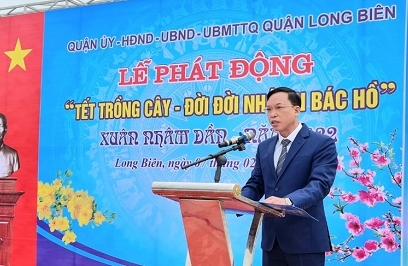 Quận Long Biên phát động “Tết trồng cây đời đời nhớ ơn Bác Hồ” xuân Nhâm Dần 2022