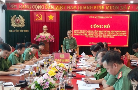 Nâng cao chất lượng công tác cải cách hành chính trong nội bộ Công an tỉnh Bắc Giang