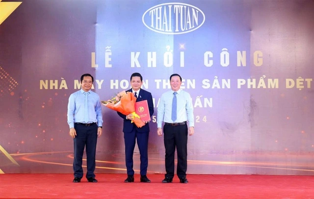 Khởi công Nhà máy hoàn thiện sản phẩm dệt Thái Tuấn