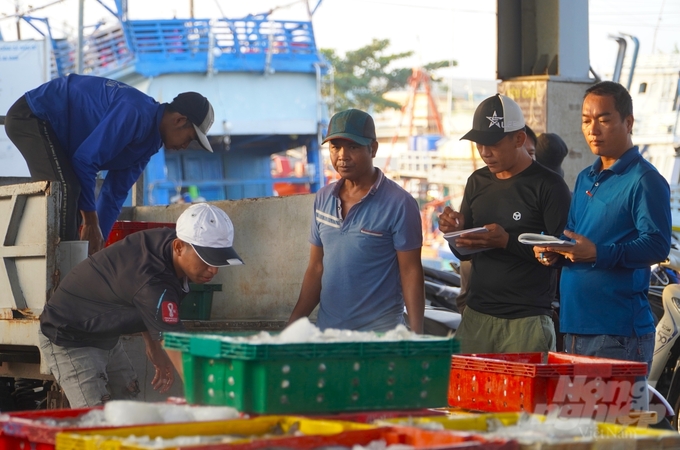 Cảng cá Trần Đề nhộn nhịp mua bán những ngày cuối năm. Ảnh: Kim Anh.