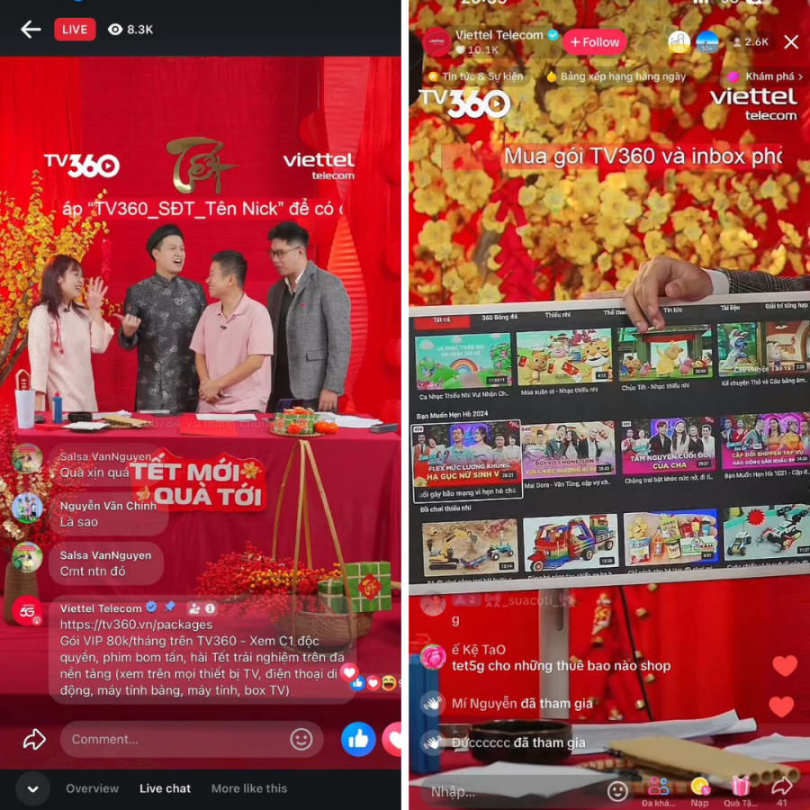 Thử nghiệm bán hàng trực tuyến, các phiên livestream trên mạng xã hội của Tổng công ty Viễn thông Viettel đã có 12 triệu lượt xem trong vòng 2 tiếng