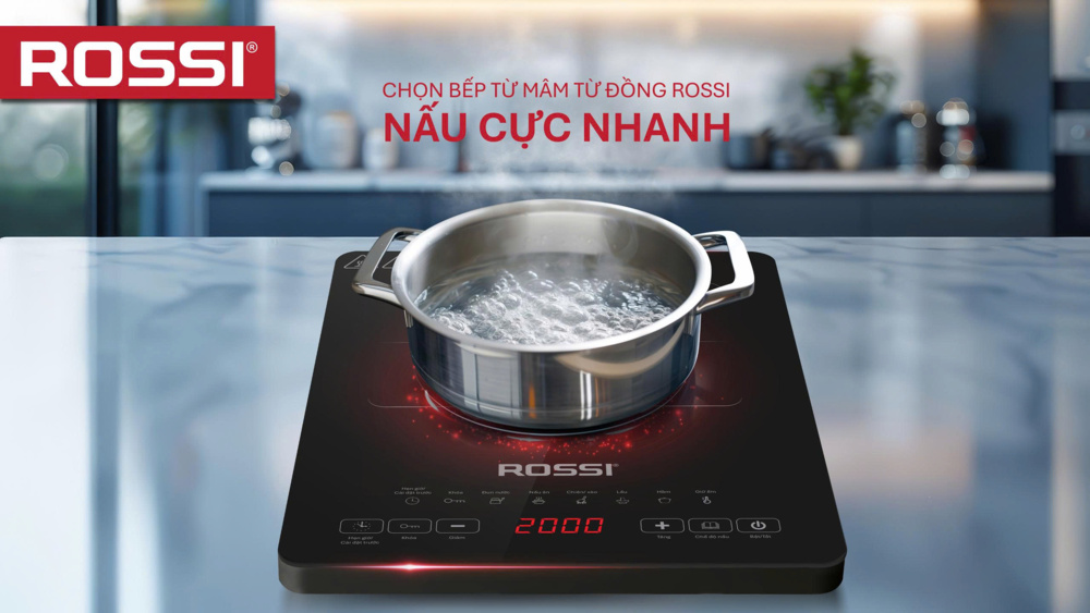 Bếp từ đơn mâm từ bằng đồng ROSSI - bước tiến mới cho công nghệ ninh hầm 1
