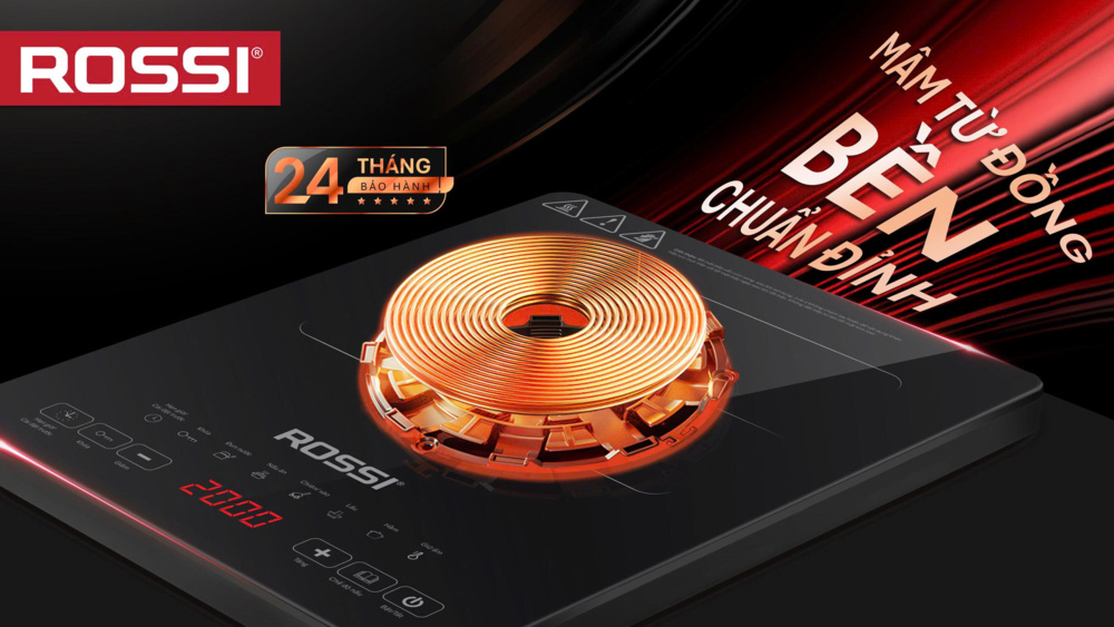Bếp từ đơn mâm từ bằng đồng ROSSI - bước tiến mới cho công nghệ ninh hầm 3